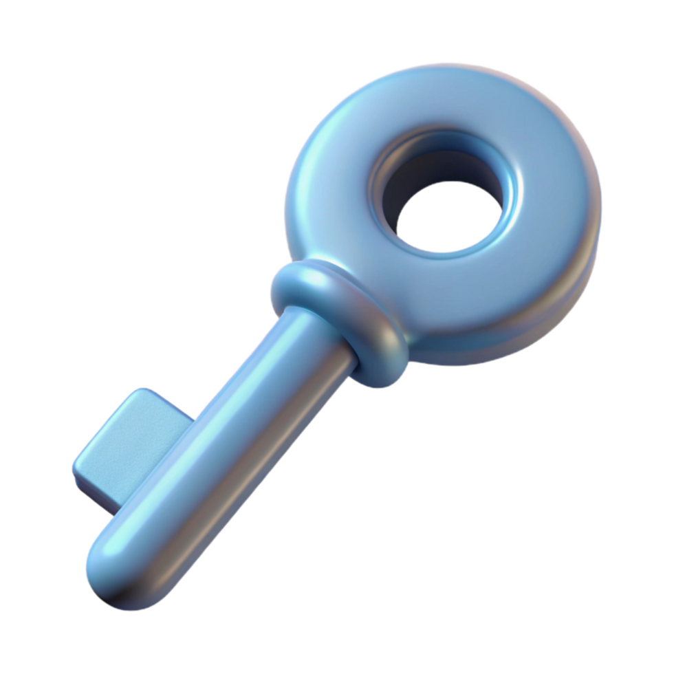 vibrant rustic Single Key on White Background Isolated professional png