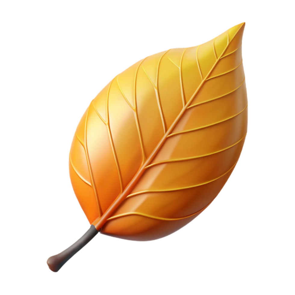 serene abstract Single Leaf Falling From a Tree Transparent Background professional png