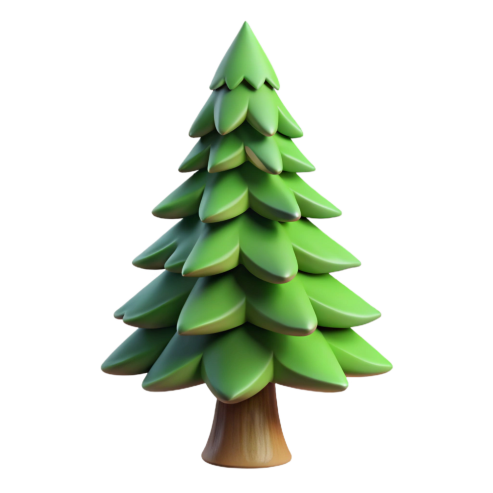 stunning modern Single Pine Tree Forest Scene Isolated high quality png