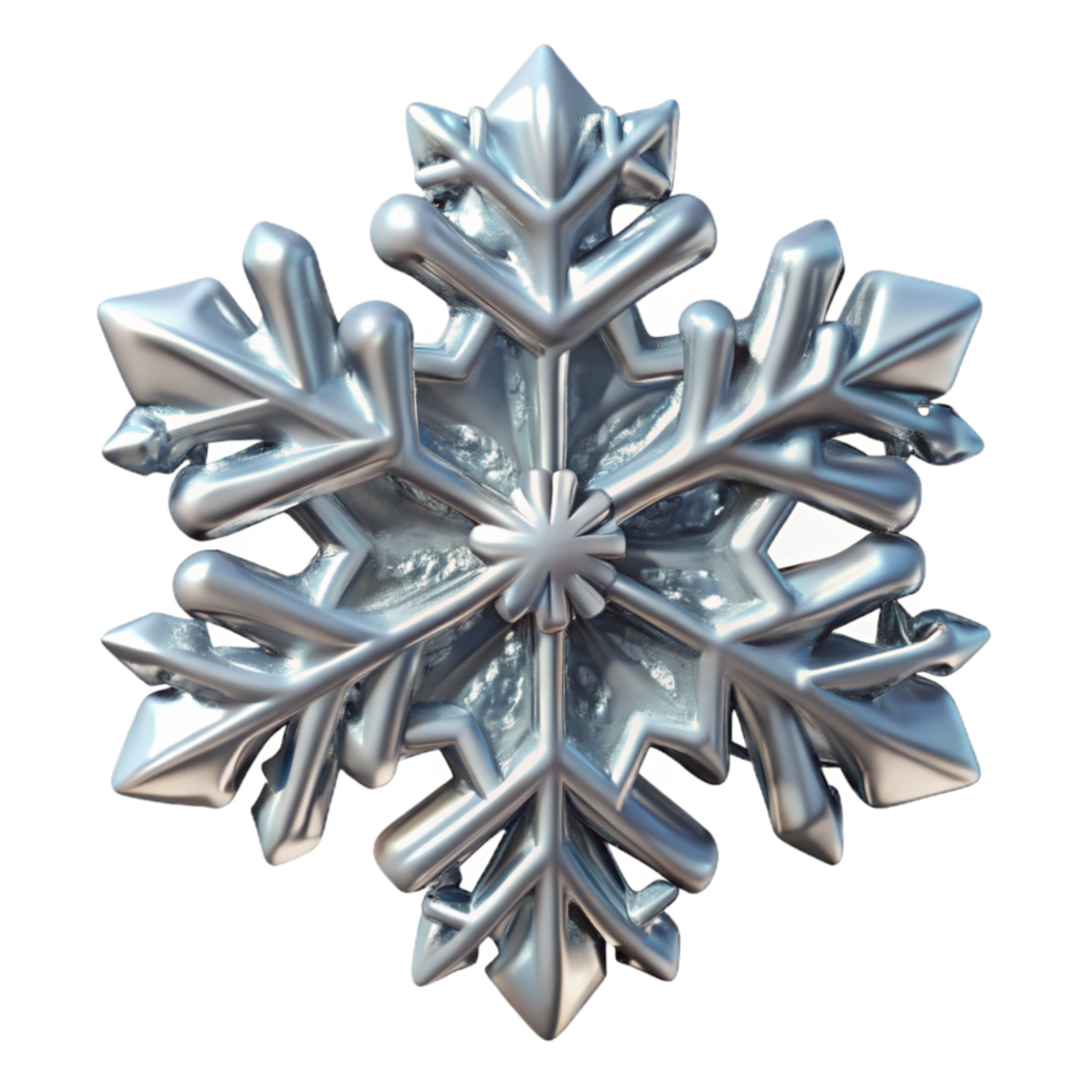 magnificent artistic Snowflake Crystalline Structure Intricate Design Transparent Background premium png