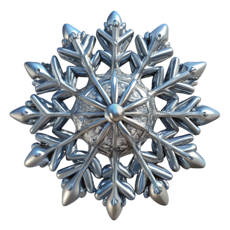 magnificent abstract Snowflake Crystalline Structure Intricate Design Transparent Background detailed png