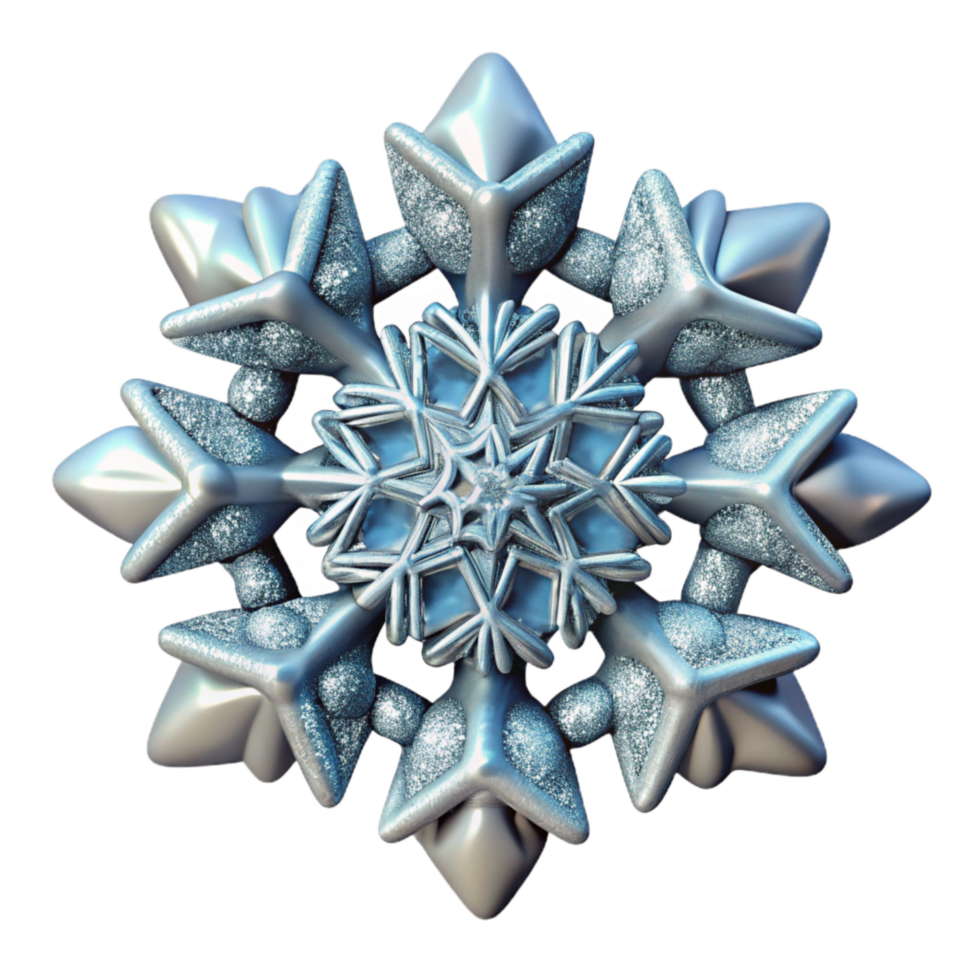 wonderful artistic Snowflake Unique Crystal Structure Isolated Element authentic png