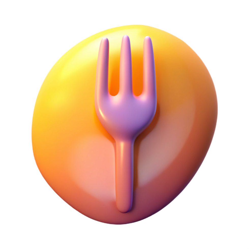 wonderful traditional Soft Glow Around Fork Cutout high quality png