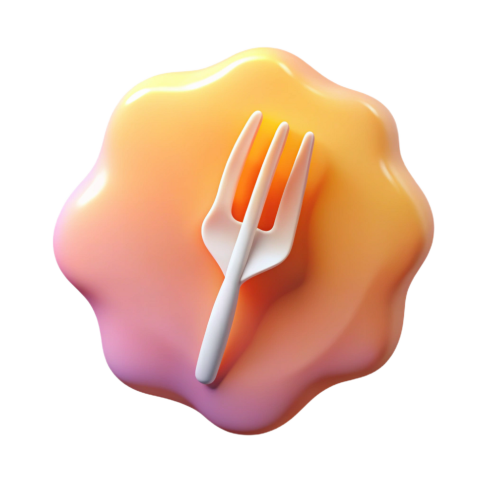 magnificent traditional Soft Glow Around Fork Cutout high quality png