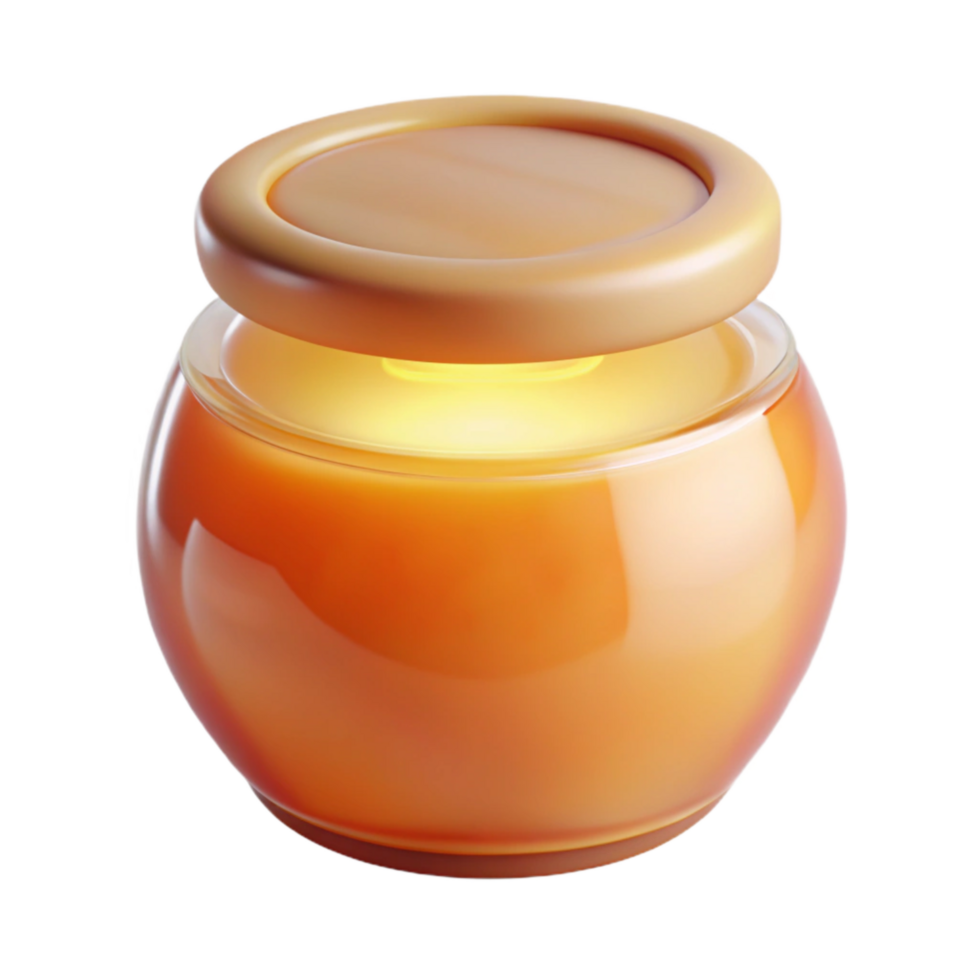 serene contemporary Soft Glow on Honey Jar Transparent premium png