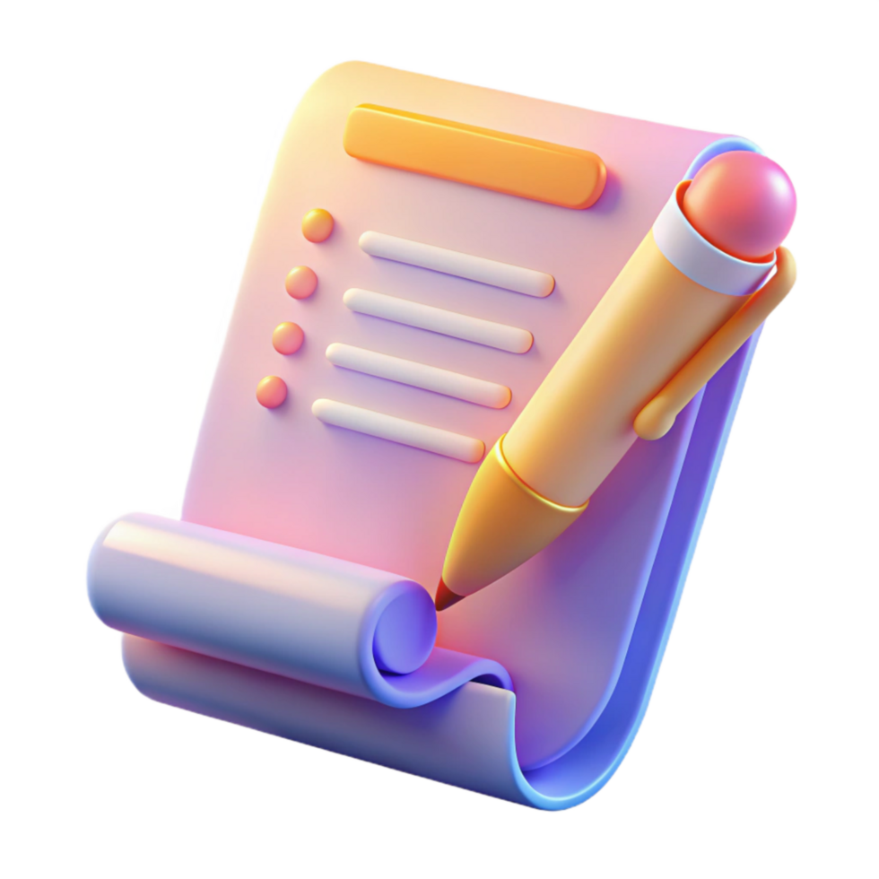 extraordinary vintage Soft Glow on Pen and Paper Transparent premium png