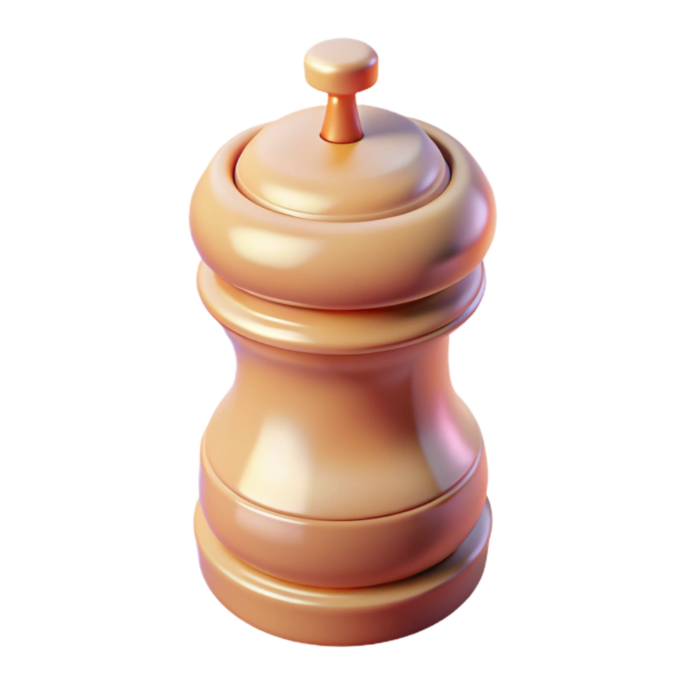 extraordinary rustic Soft Glow on Pepper Grinder Transparent Background detailed png