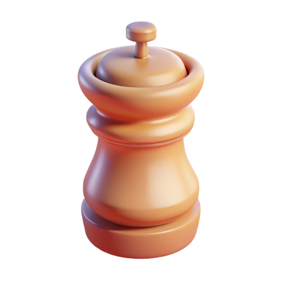 beautiful creative Soft Glow on Pepper Grinder Transparent Background detailed png