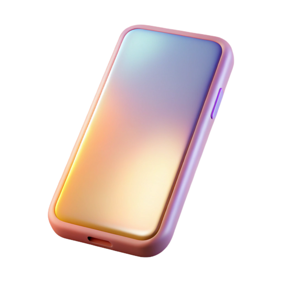 wonderful abstract Soft Glow on Smartphone Isolated high resolution png
