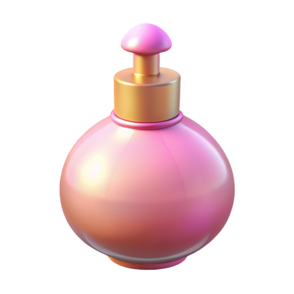 elegant rustic Soft Pink Glow Behind Perfume Bottle Cutout png