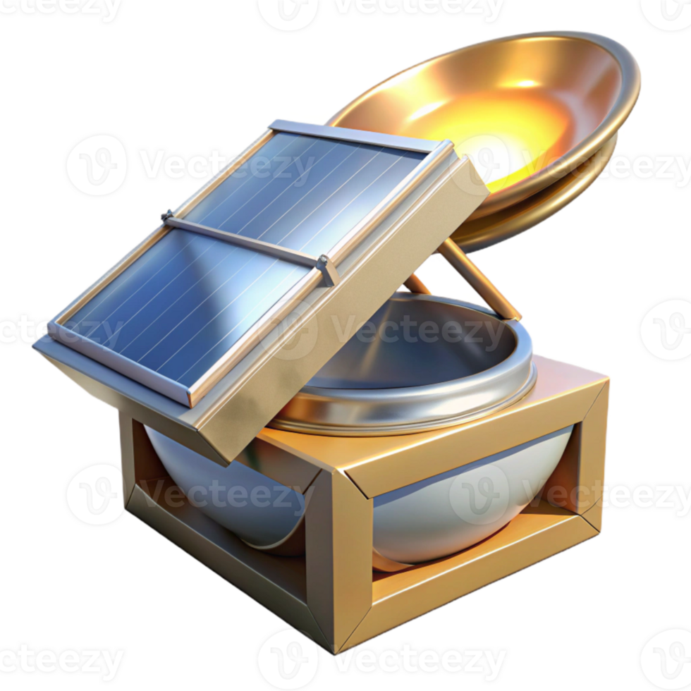 wonderful abstract Solar Oven in Use Bright Sunlight Isolated original png