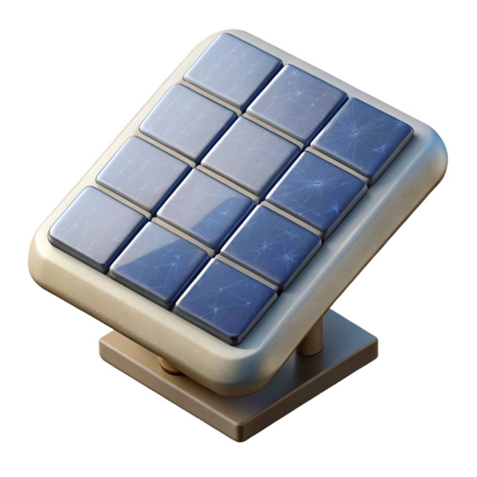 extraordinary minimalist Solar Panel Array Isolated Top Down View original png