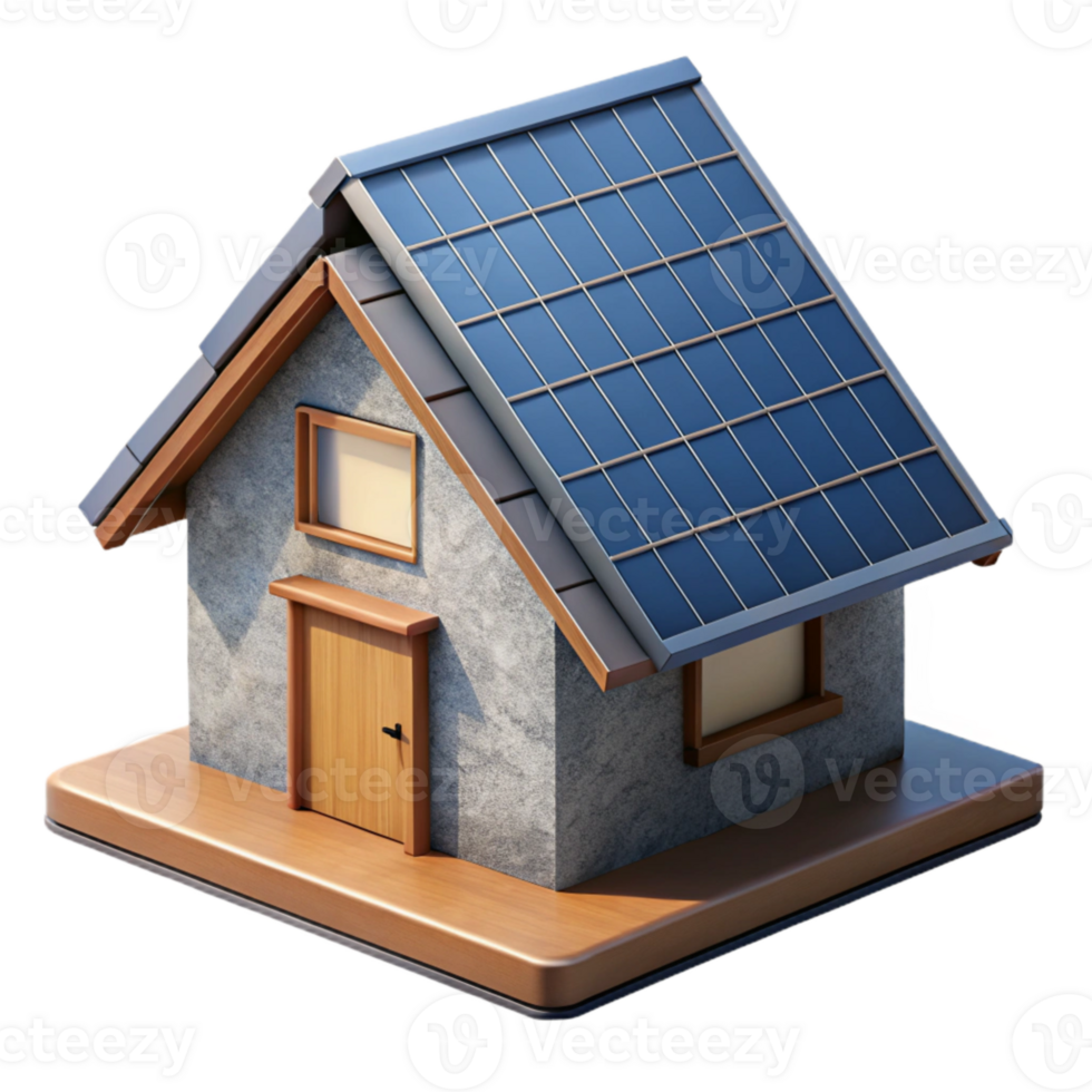 elegant abstract Solar Panel Installation on Rooftop Isolated high quality png