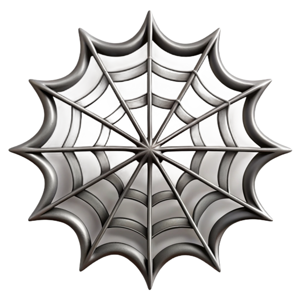 magnificent vintage Spiderweb Silhouette Cutout with Delicate Lines authentic png