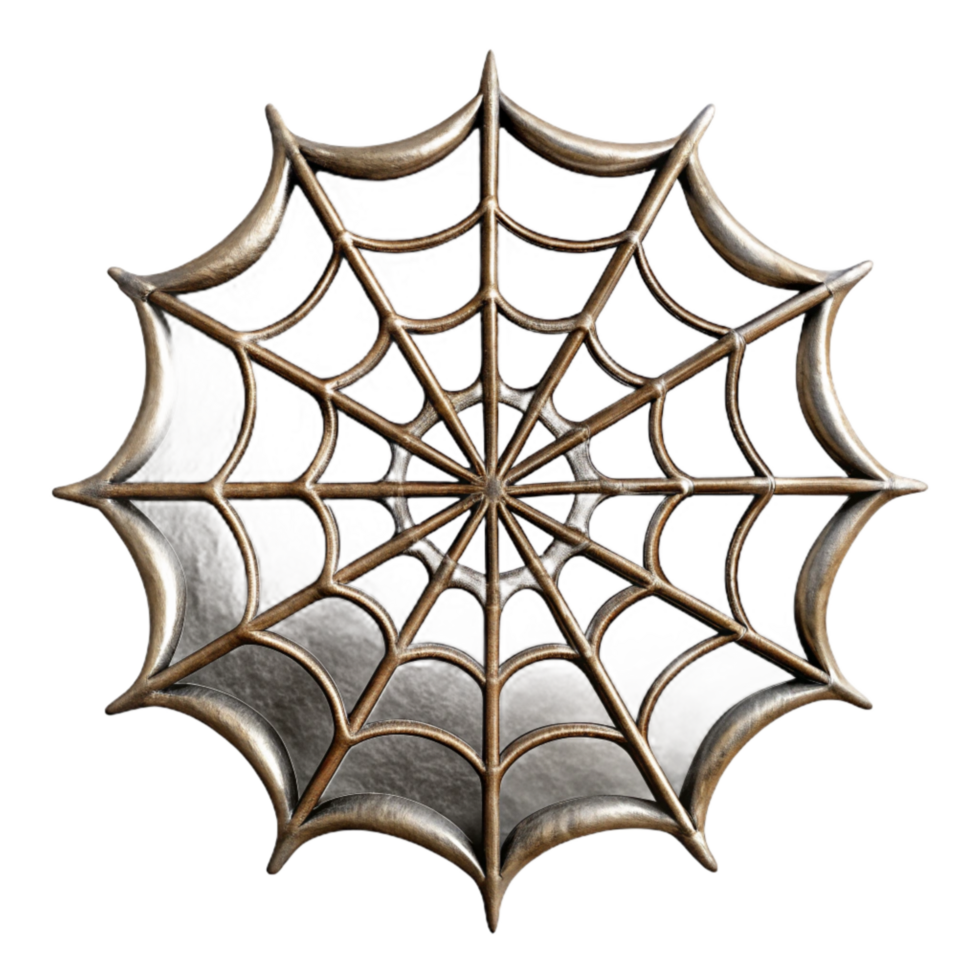 stunning modern Spiderweb Silhouette Cutout with Delicate Lines premium png