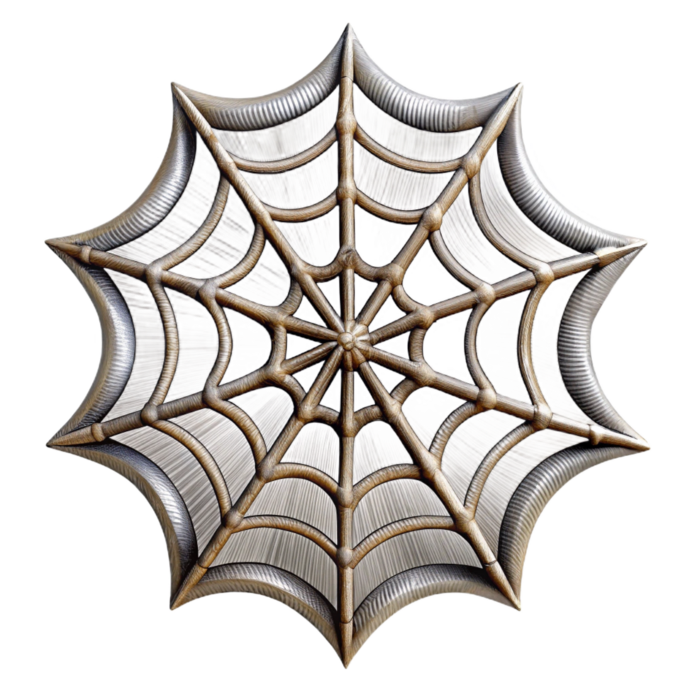 dramatic artistic Spider Web Intricate Design Silvery Threads Transparent Background professional png
