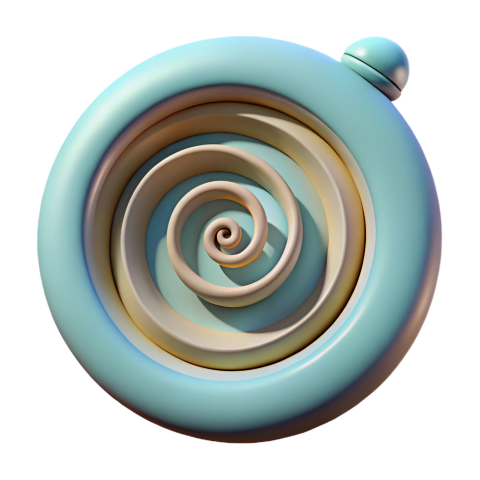 beautiful vintage Spiral Clock Time Loop Isolated with Shadow high quality png