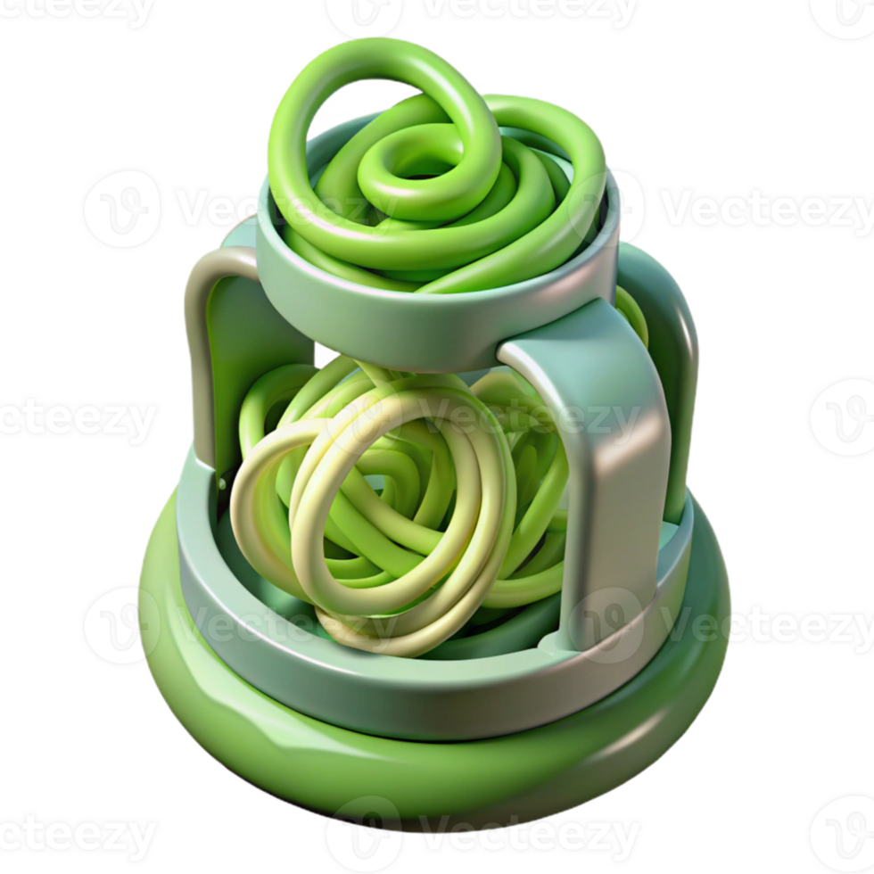 beautiful modern Spiralizer with Cucumber Noodles Transparent Background high resolution png