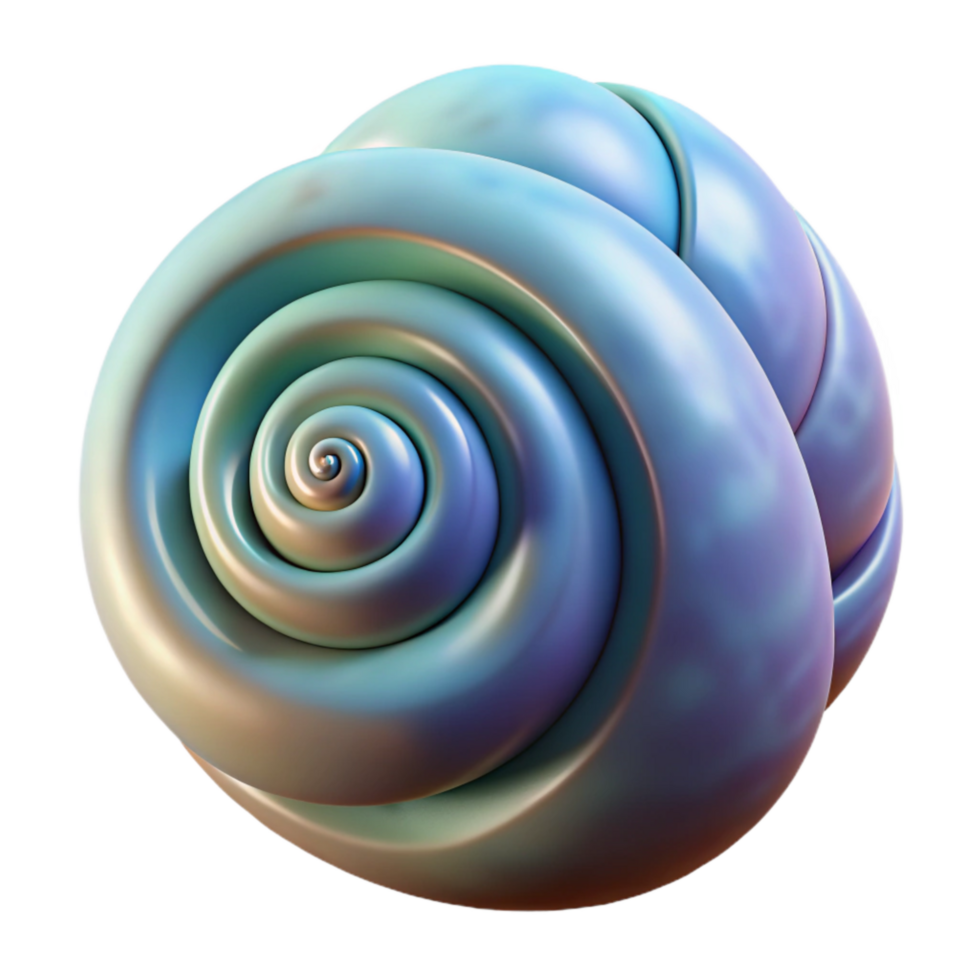 beautiful traditional Spiral Shell Form Isolated with Smooth Surface original png