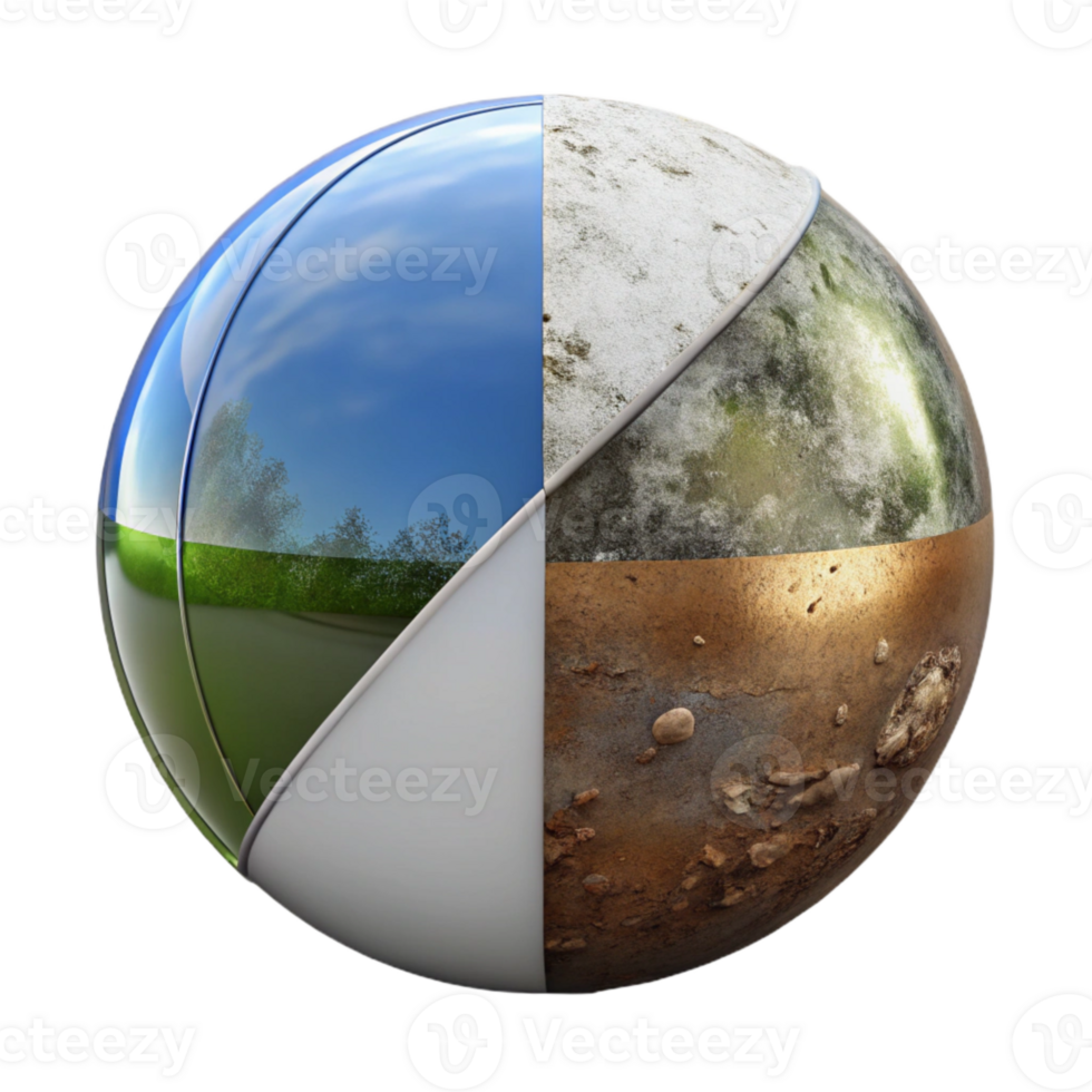 elegant rustic Split Screen Showing Past and Present Transparent Background premium png