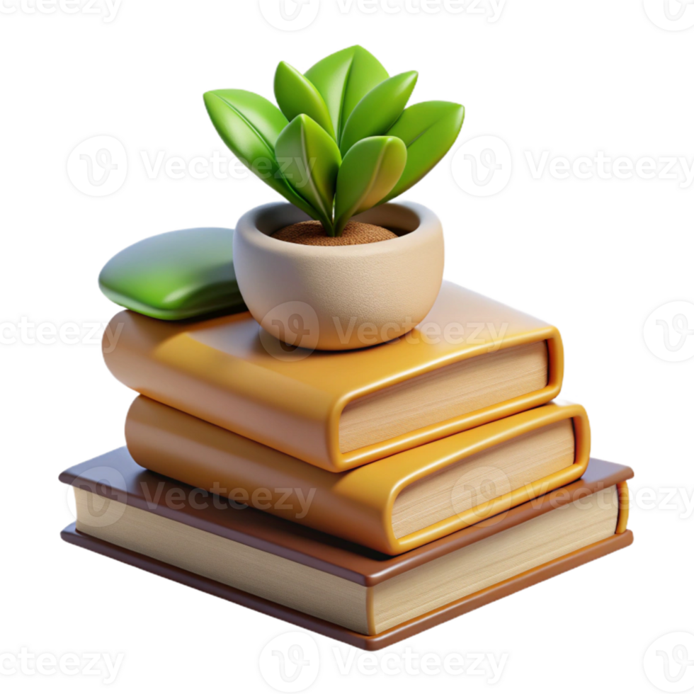 beautiful minimalist Stack of Books and Glasses Cutout genuine png