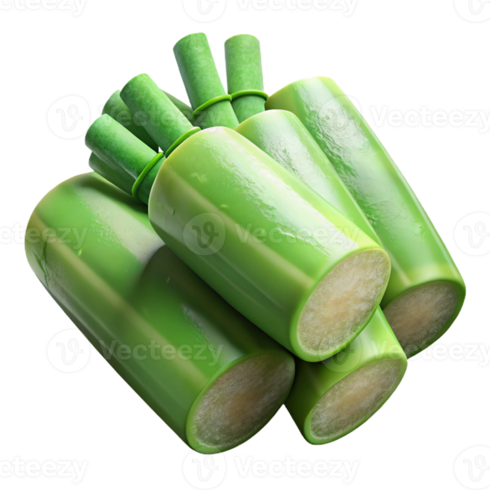 impressive minimalist Sugar Cane Harvest Fresh Green Transparent Background high resolution png