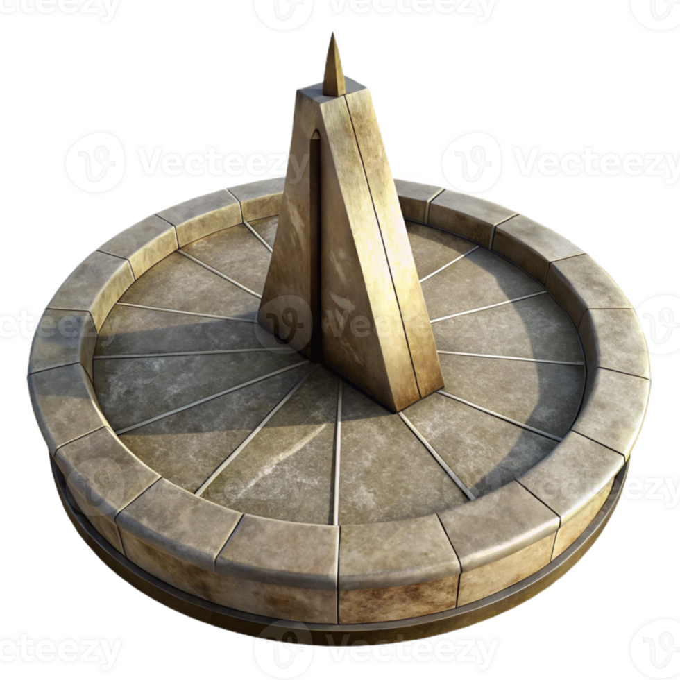 impressive contemporary Sun Dial Base Stone Texture Transparent Background exclusive png