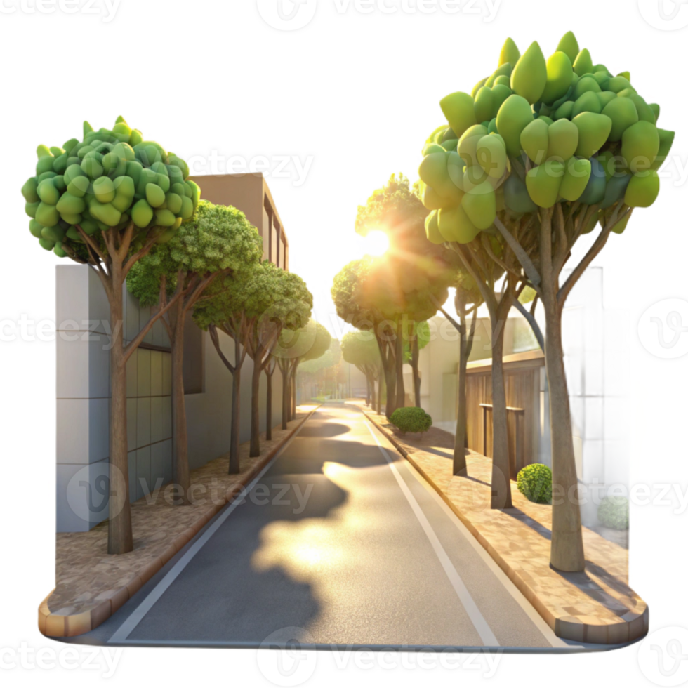 magnificent artistic Sunlight Streaming Through Trees in City Park Transparent Background exclusive png