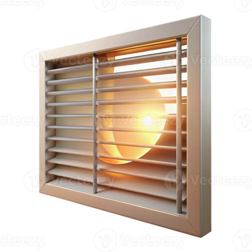 elegant creative Sunlight Through Window Blinds Isolated premium png