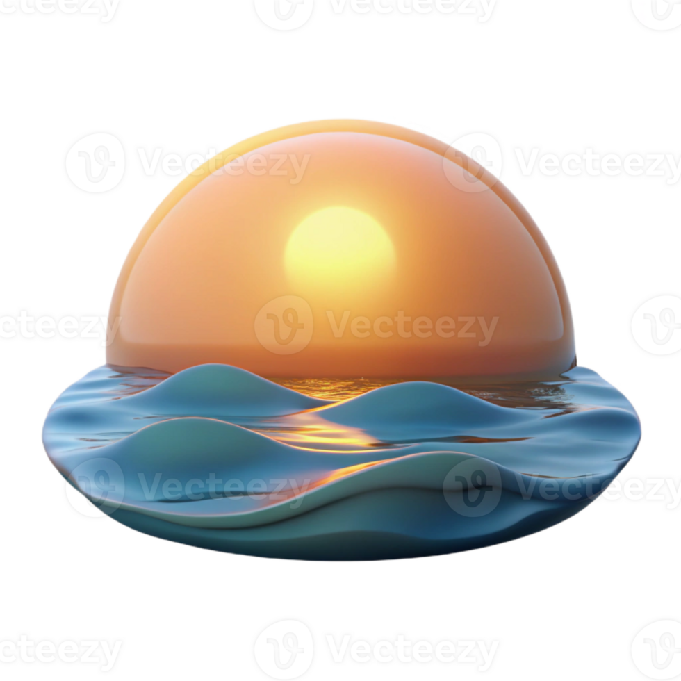 extraordinary contemporary Sunrise Over Ocean Landscape Transparent png