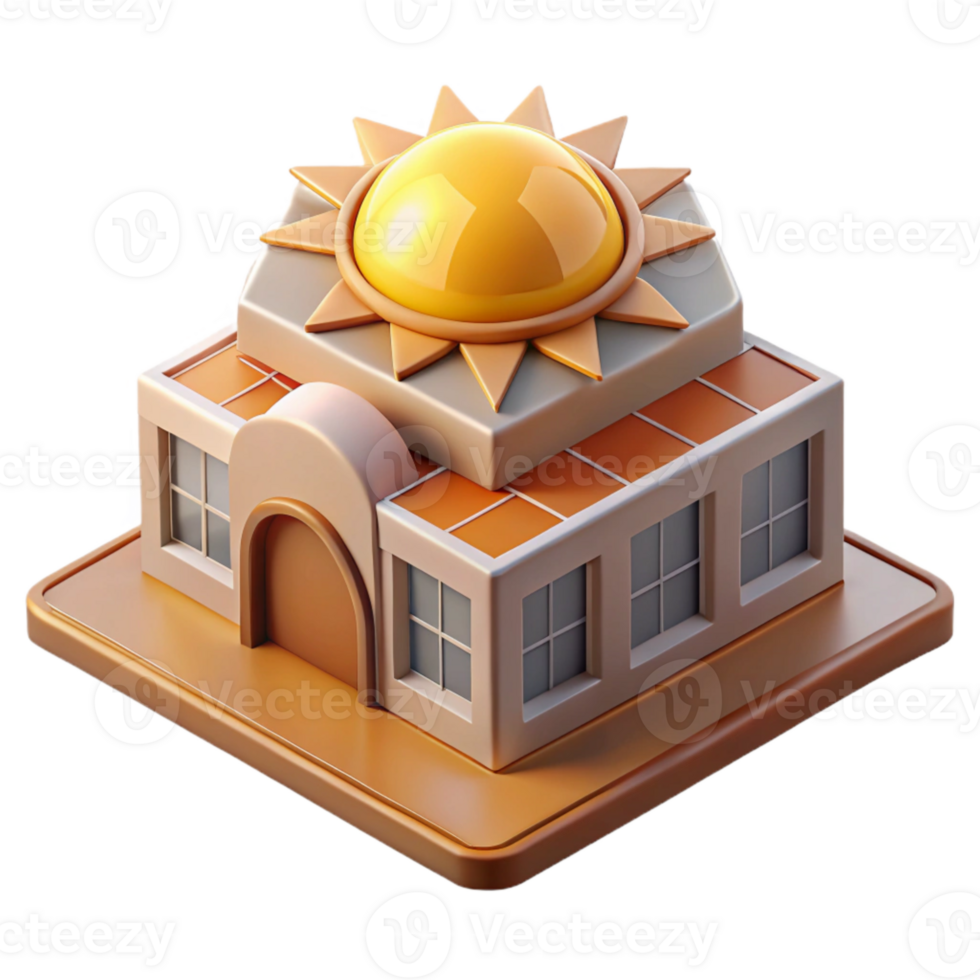 extraordinary rustic Sun Sensitive Architecture Isolated Top Angle authentic png