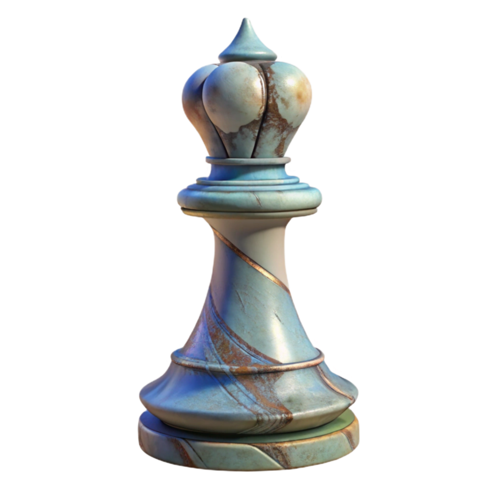 vibrant rustic Surreal Chess Piece with Unique Design png
