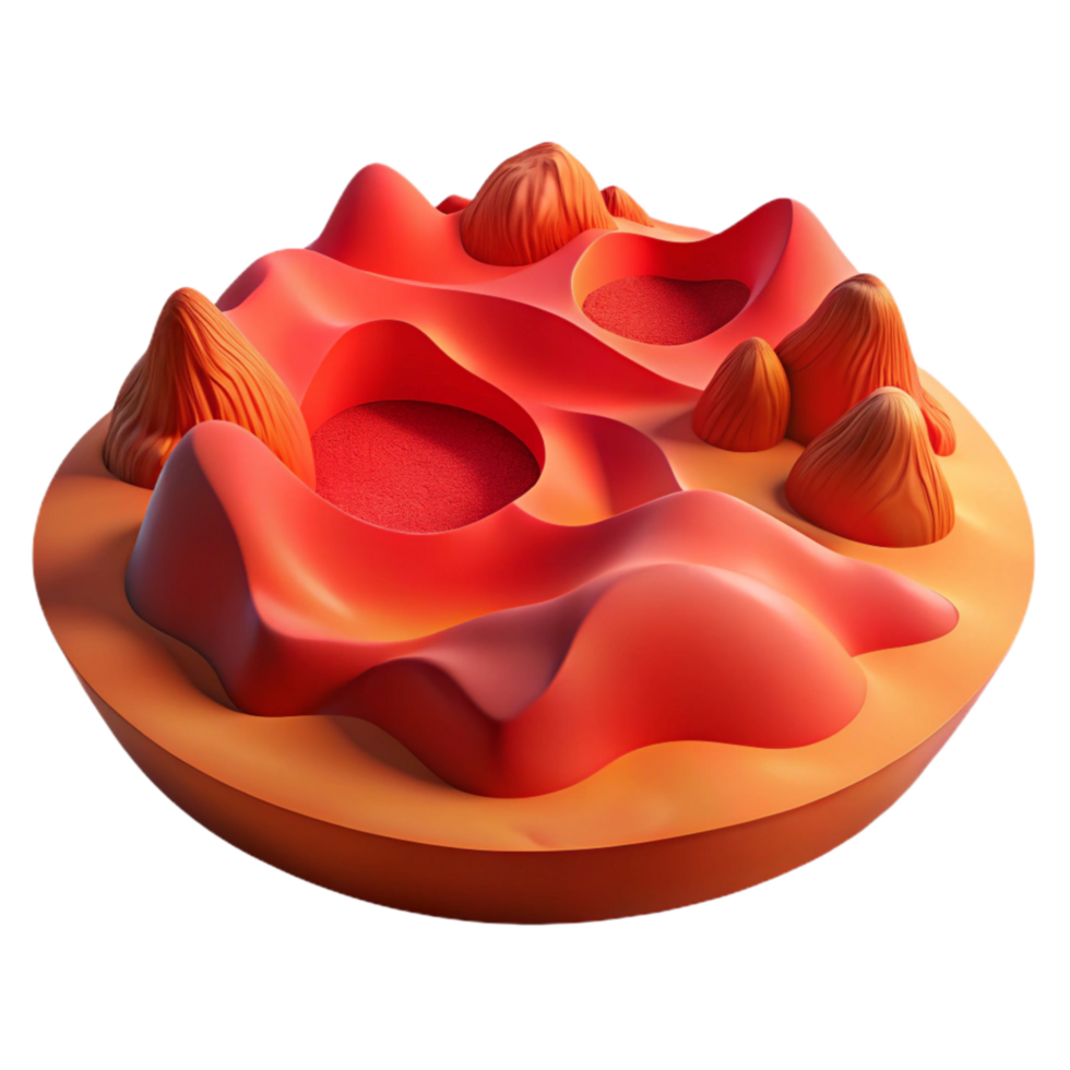 wonderful creative Surreal Desert Landscape with Red Sand Cutout png