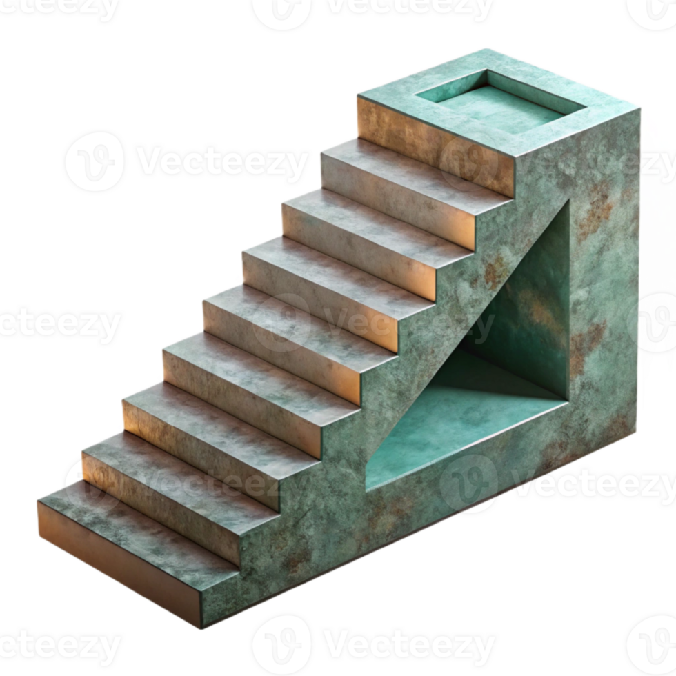 wonderful artistic Surreal Floating Staircase Isolated high quality png