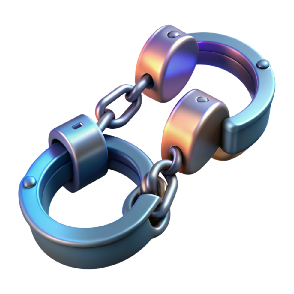 dramatic traditional Surreal Handcuffs with Broken Chain detailed png