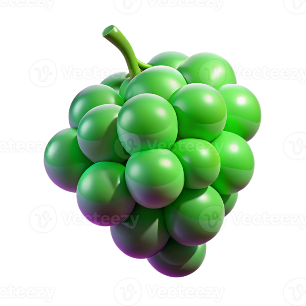 dramatic creative Synthetic Grape Green Tint Transparent Background professional png