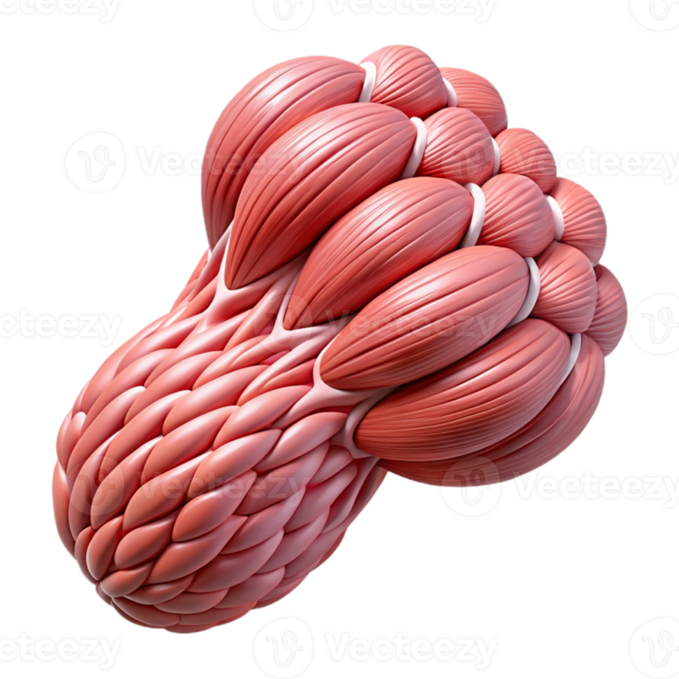 vibrant abstract Synthetic Muscle Fiber Microscopic View Transparent Background genuine png