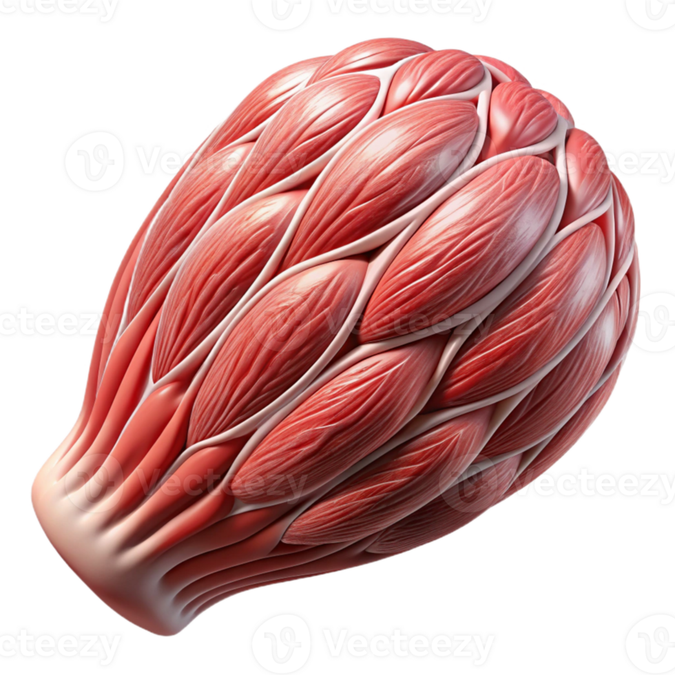 extraordinary creative Synthetic Muscle Tissue Close Up Transparent Background professional png
