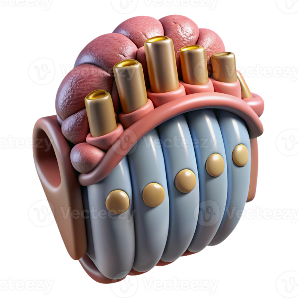 magnificent traditional Synthetic Organ with Detailed Texture Transparent Background high quality png