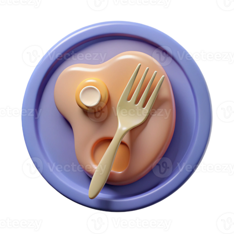 wonderful traditional Synthetic Plate and Fork Simple Design premium png