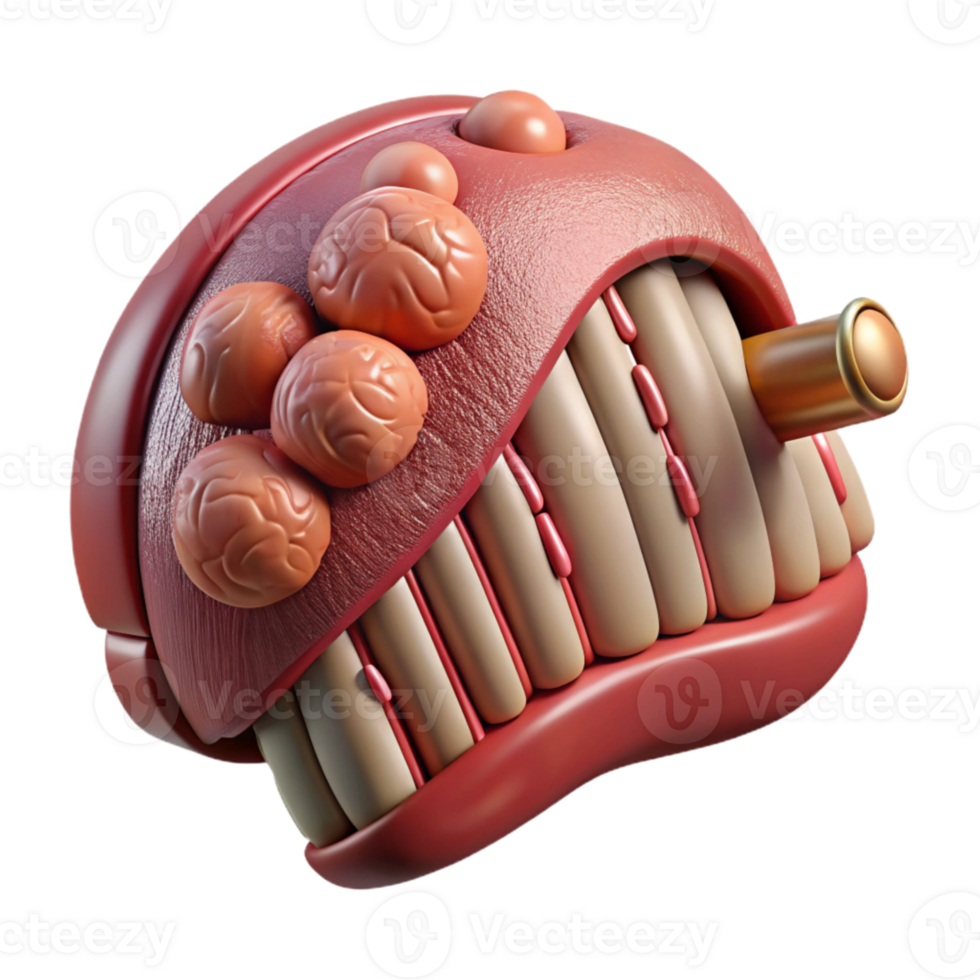 wonderful creative Synthetic Organ with Detailed Texture Transparent Background png
