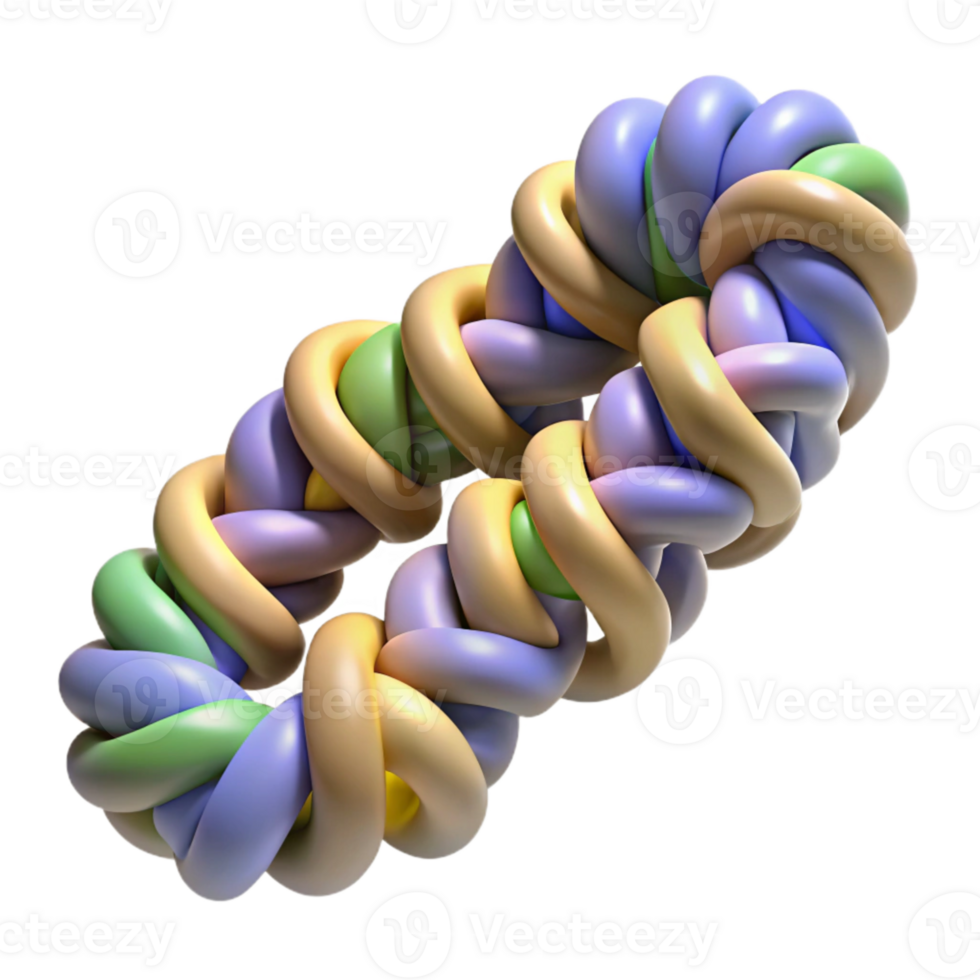 magnificent creative Synthetic Protein Strand Helical Shape Cutout detailed png