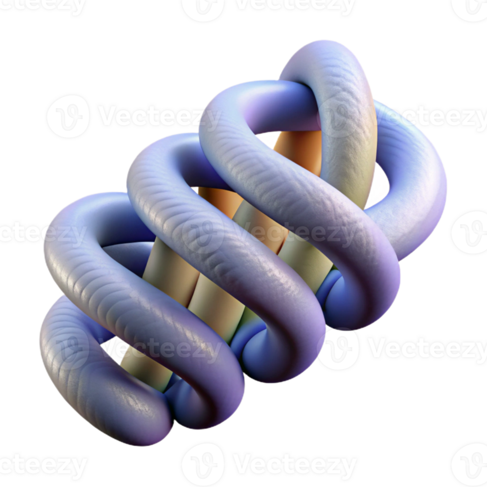 elegant vintage Synthetic Protein Strand Helical Shape Cutout high quality png