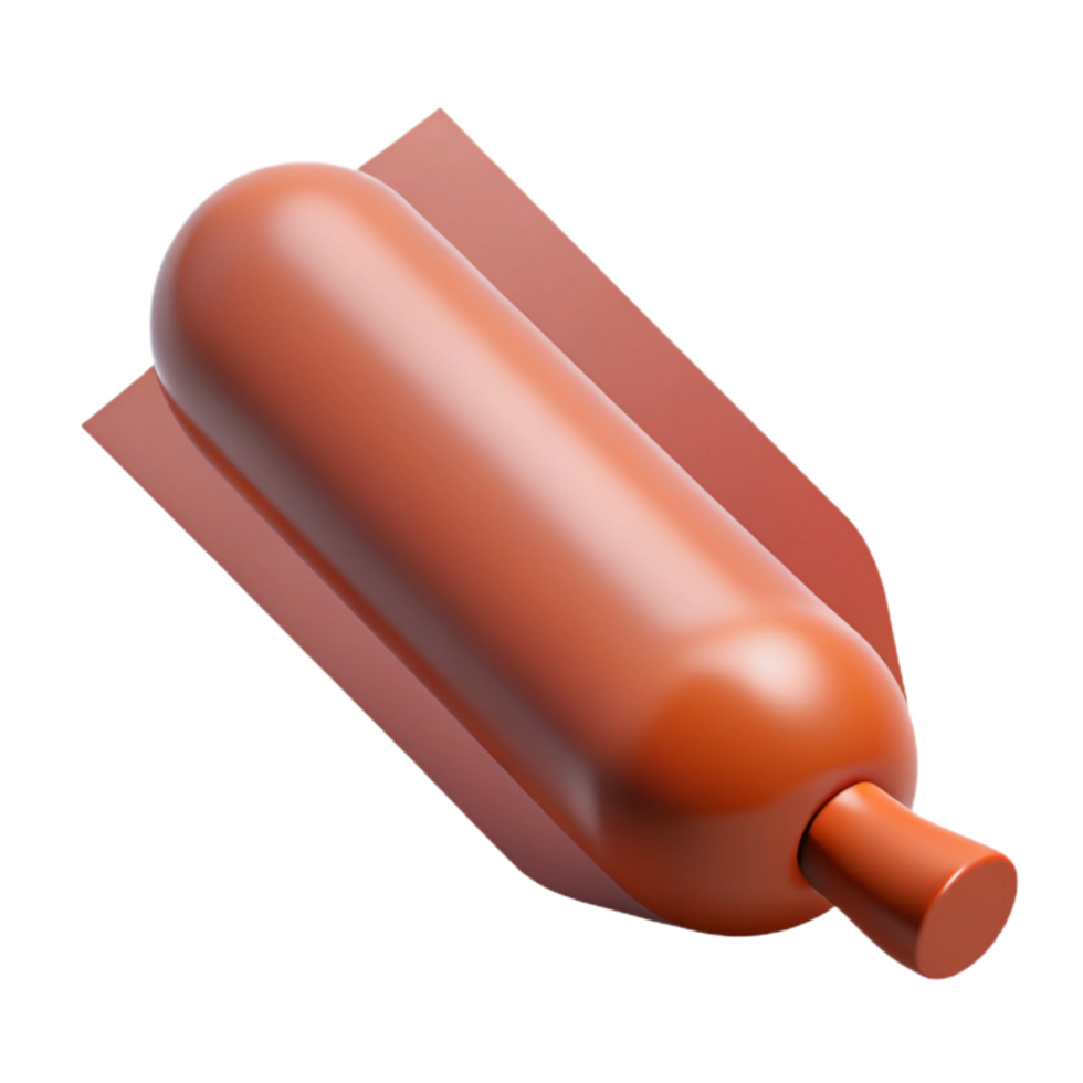 impressive abstract Synthetic Sausage Diagonal Angle Cutout with Shadow premium png