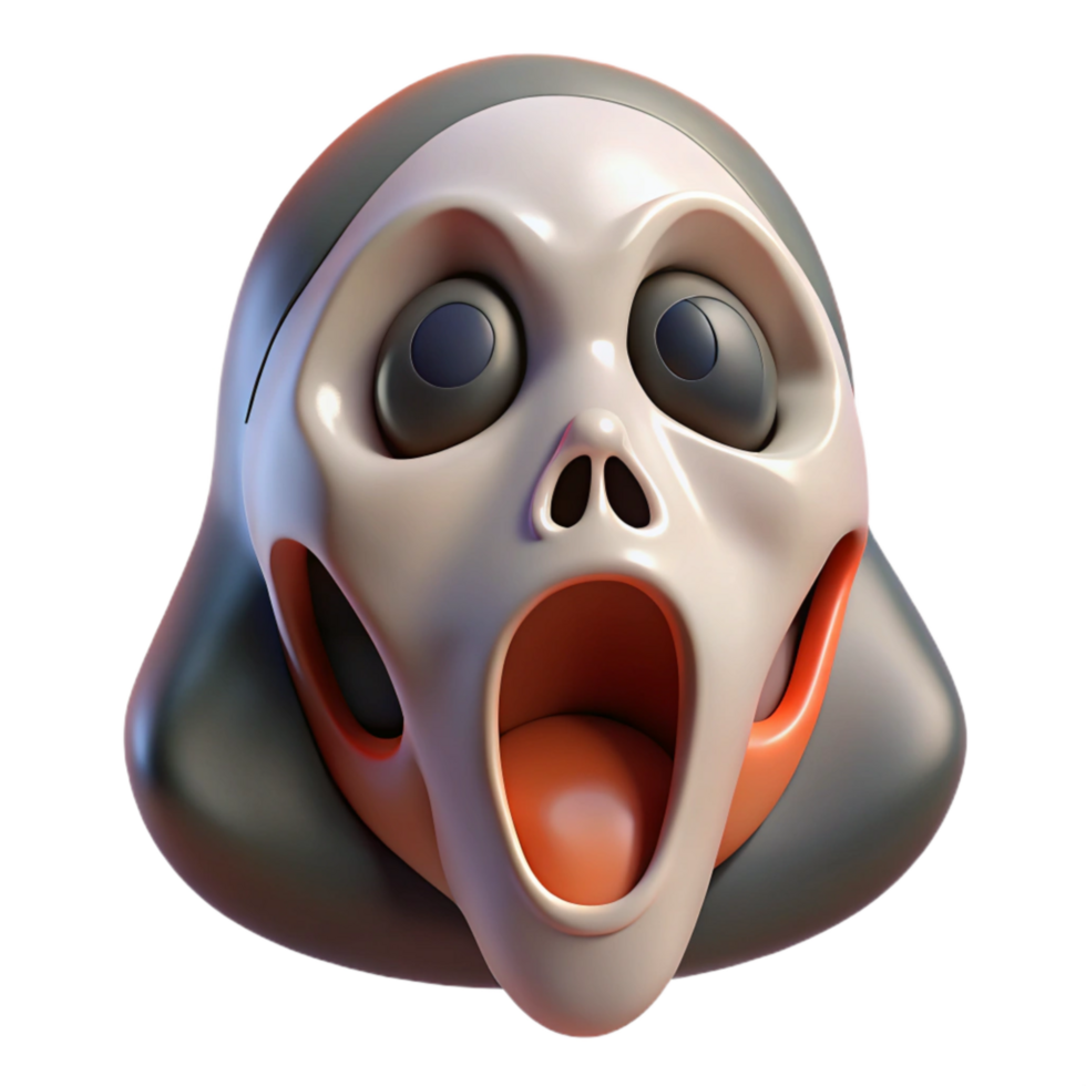 serene classic Synthetic Scream Isolated with Glowing Eyes original png