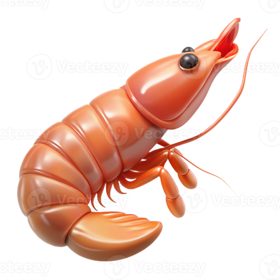 wonderful modern Synthetic Shrimp Realistic Detail Isolated Element authentic png