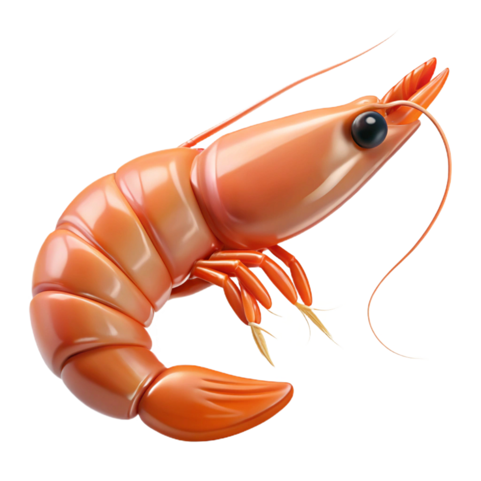 dramatic rustic Synthetic Shrimp Realistic Detail Isolated Element professional png