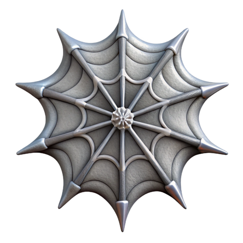 elegant rustic Synthetic Spider Web Isolated with Gray Strands premium png