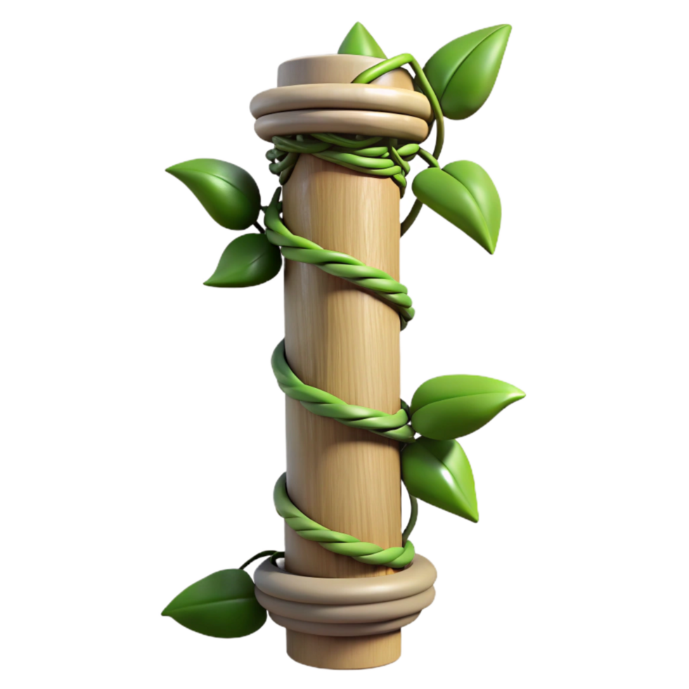 impressive contemporary Synthetic Vine Wrapping Around Pole Isolated exclusive png