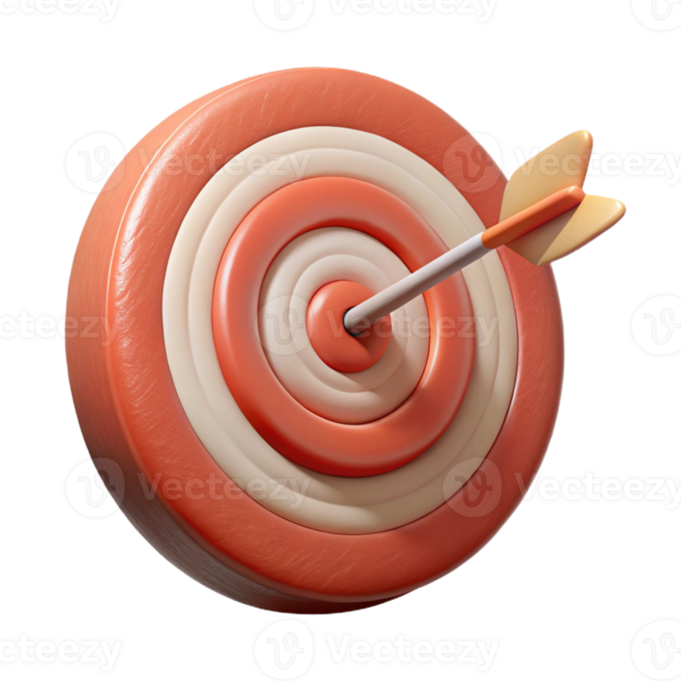 serene abstract Target with Arrow Isolated Bullseye premium png